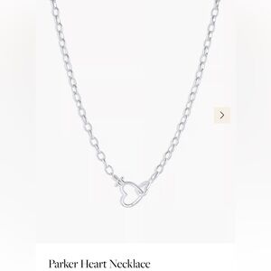 NWT Gorjana Silver Parker Heart Necklace